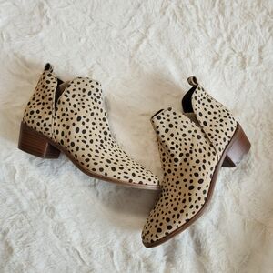 Dolce Vita Suede Leather Booties, Leopard Print, Size 8, NWOT